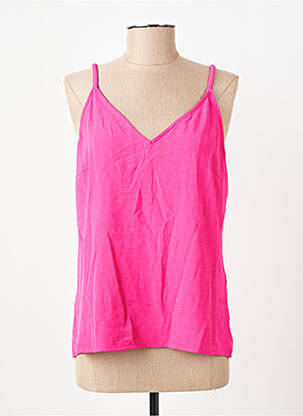 Top coupe fluide fines bretelles rose VERO MODA femme