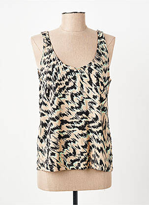 Top tissage jersey sans manche beige VERO MODA femme
