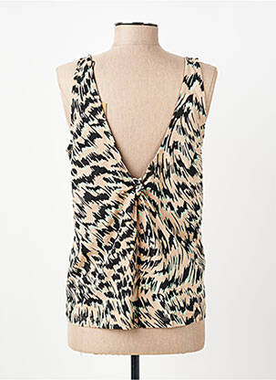 Top tissage jersey sans manche beige VERO MODA femme