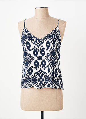 Top imprimé fantaisie fines bretelles bleu VERO MODA femme