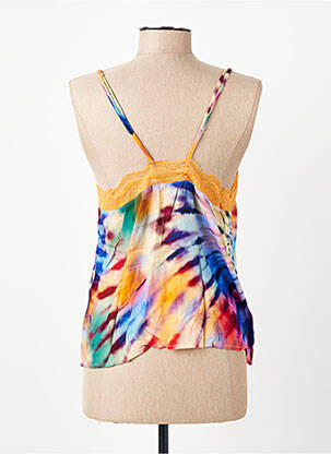 Top imprimé fantaisie fines bretelles bleu RUE MAZARINE femme