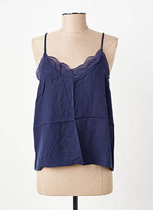 Top manches bretelles ajustables fines bretelles bleu RUE MAZARINE femme