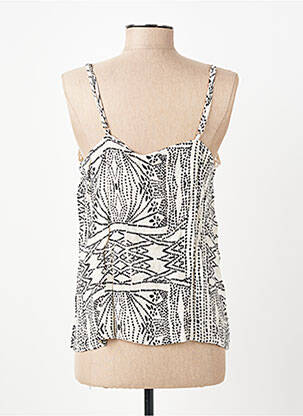 Top tissage crêpe fines bretelles beige VERO MODA femme