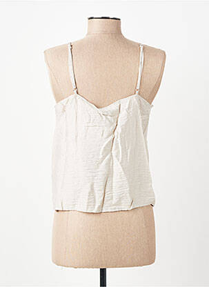 Top manches bretelles ajustables fines bretelles beige VERO MODA femme