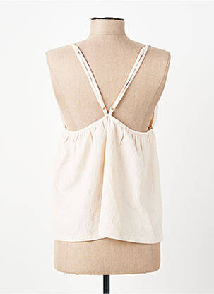 Top stretch fines bretelles beige VERO MODA femme