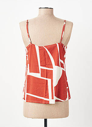 Top imprimé fantaisie fines bretelles marron VERO MODA femme