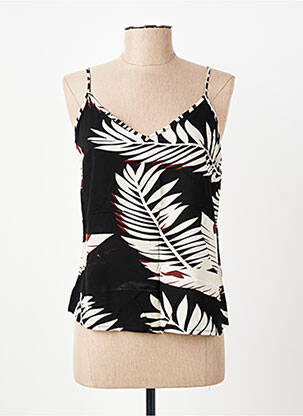 Top imprimé fantaisie fines bretelles noir VERO MODA femme