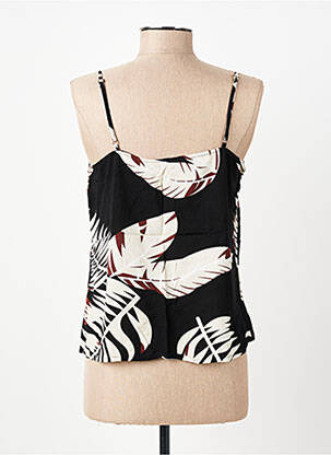 Top imprimé fantaisie fines bretelles noir VERO MODA femme