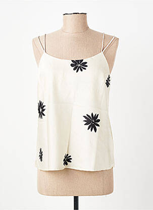 Top coupe fluide fines bretelles beige AWARE BY VERO MODA femme