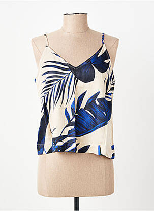 Top manches bretelles ajustables fines bretelles bleu VERO MODA femme