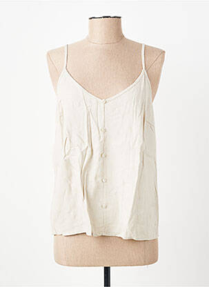 Top manches bretelles ajustables fines bretelles beige VERO MODA femme