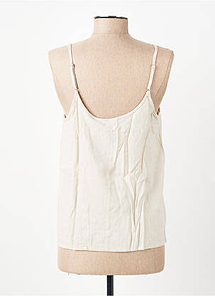 Top manches bretelles ajustables fines bretelles beige VERO MODA femme