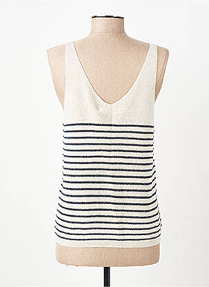 Top stretch sans manche beige VERO MODA femme