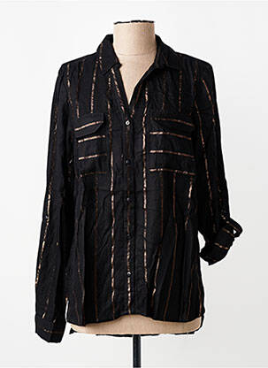 Chemisier tissage crêpe manches longues noir VERO MODA femme
