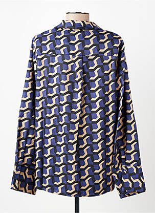 Chemisier coupe droite manches longues bleu VERO MODA femme
