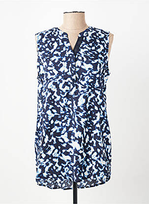 Tunique sans manche coupe fluide bleu STREET ONE femme