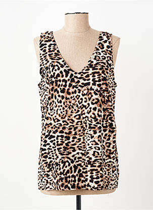 Top coupe cintrée sans manche beige B.YOUNG femme