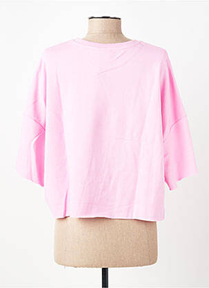 Sweat-shirt stretch manches 3/4 rose NOISY MAY femme