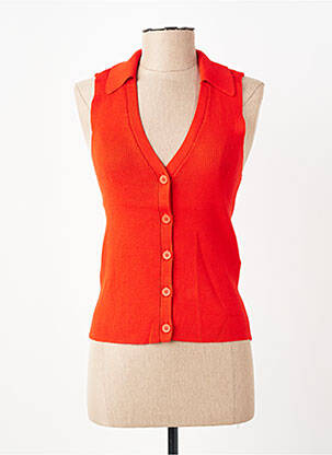 Top stretch sans manche rouge VERO MODA femme