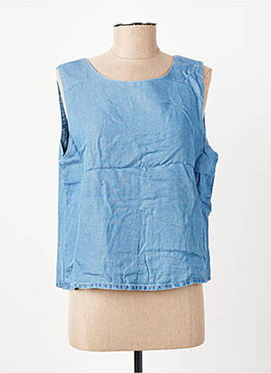 Top coupe fluide sans manche bleu VERO MODA femme