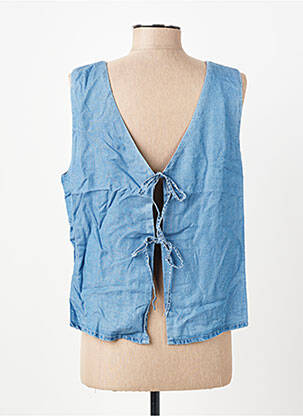 Top coupe fluide sans manche bleu VERO MODA femme