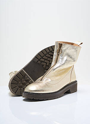 Bottines/boots tissage satiné talon plat jusqu'à 3cm or BENSIMON femme