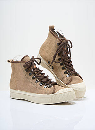 Bottines/boots bout rond talon plat jusqu'à 3cm marron BENSIMON femme
