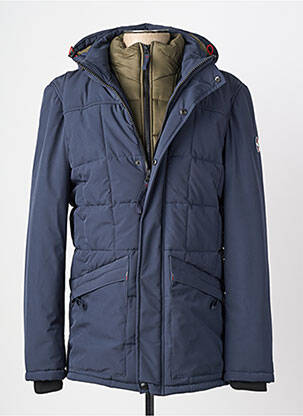 Doudoune poches a capuche bleu DAYTONA homme