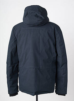 Parka col col montant a capuche bleu DAYTONA homme