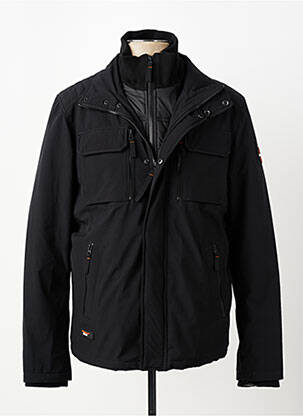 Blouson fermeture zippée sous rabat pressionné noir DAYTONA homme