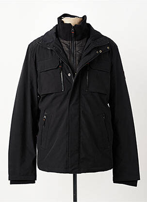 Blouson fermeture zippée sous rabat pressionné noir DAYTONA homme