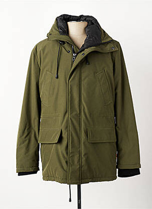 Parka manches longues a capuche vert DAYTONA homme