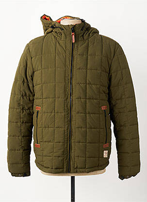Doudoune manches longues a capuche vert IRON AND RESIN homme