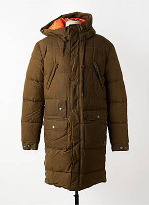 Doudoune poches a capuche vert IRON AND RESIN homme