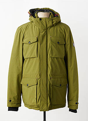 Parka manches longues a capuche vert DAYTONA homme