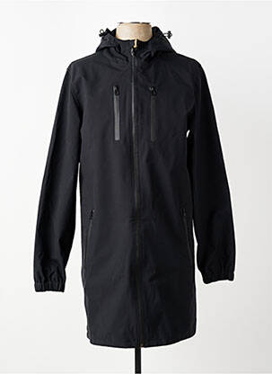 Imperméable coupe droite a capuche noir DAYTONA homme