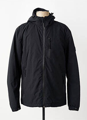 Parka manches longues a capuche noir DAYTONA homme