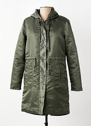 Doudoune poches a capuche vert ROSE GARDEN femme