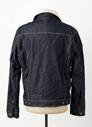 Veste casual finition intérieure fourrure synthétique bleu DAYTONA homme