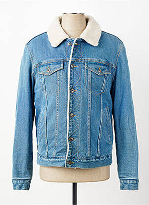 Veste casual fermeture boutonnée sur le devant bleu DAYTONA homme