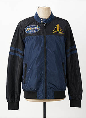 Blouson effet matière satinée noir DAYTONA femme