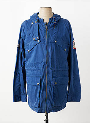 Parka manches longues a capuche bleu DAYTONA homme