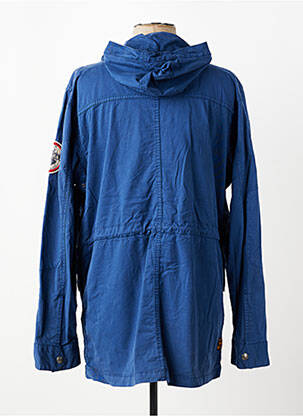 Parka manches longues a capuche bleu DAYTONA homme