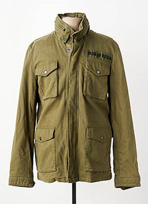 Parka manches longues a capuche vert IRON AND RESIN homme