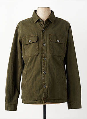 Veste casual fermeture boutonnée sur le devant vert IRON AND RESIN homme
