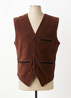 Gilet sans manche coupe cintrée marron DAYTONA homme