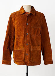 Veste casual fermeture boutonnée sur le devant marron IRON AND RESIN homme