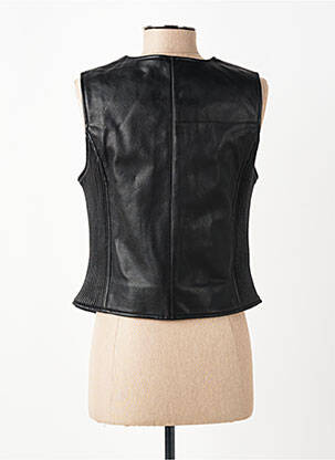 Veste en cuir poches noir DAYTONA femme