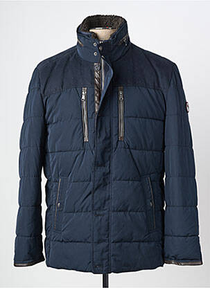 Doudoune manches longues a capuche bleu CAMBERABERO homme