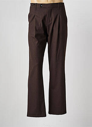 Pantalon droit taille à pinces taille normale marron IMPERIAL homme